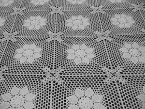 hand-crocheted tablecloths